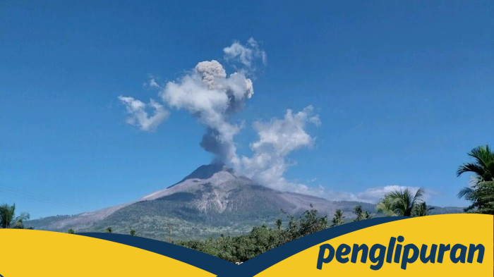 Gunung Lewotobi Laki-laki Membuat Heboh dengan Abu Vulkanik 2,5 Km!