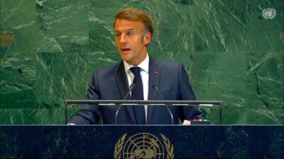 **Di KTT PBB, Macron Deklarasikan Prancis Akui Palestina Sebagai Negara**