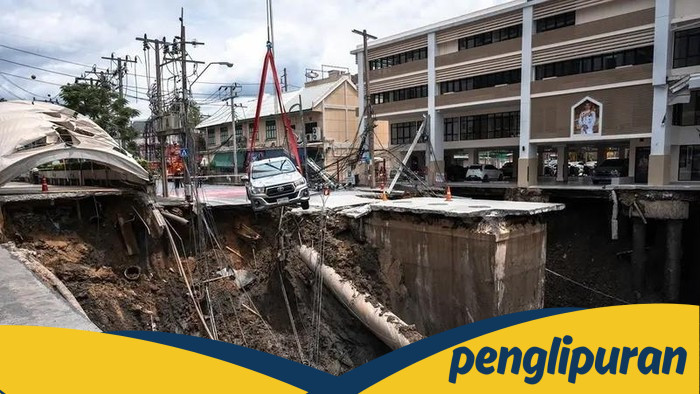 Sinkhole Raksasa Meneror Bangkok, Warga Terpaksa Dievakuasi Dalam Keadaan Darurat