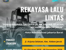 **Proyek Saluran Air di Kebon Jeruk, Jakarta Barat, Bakal Nyebut Lalin!**