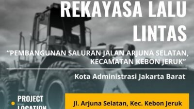 **Proyek Saluran Air di Kebon Jeruk, Jakarta Barat, Bakal Nyebut Lalin!**