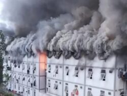 [Hunian di IKN Kebakaran Besar, Pekerja Dievakuasi]