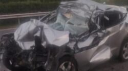 **Penampakan HR-V Ringsek Usai Kecelakaan Maut 130 Km/Jam di Tol Jagorawi**
