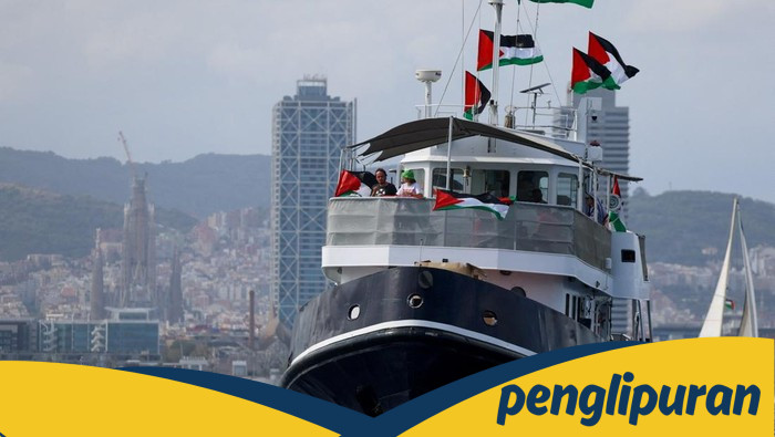 Puluhan Kapal Dicegat, Kapal Global Sumud Tetap Berlayar ke Gaza!