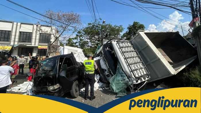 Truk Jatuh dari Tol Merak, 5 Orang Terluka, Tukang Parkir Jadi Korban