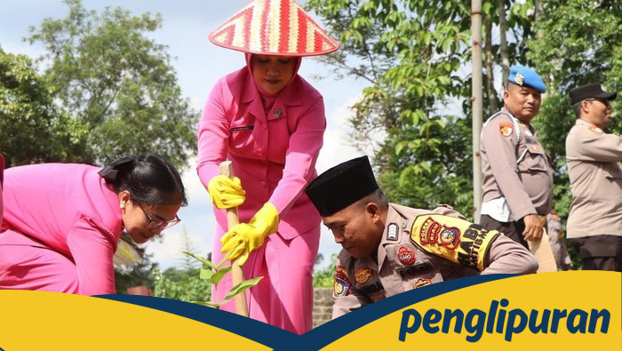 Bhayangkari Kuansing Tanam Pohon, Dukung Green Policing untuk Lindungi Lingkungan