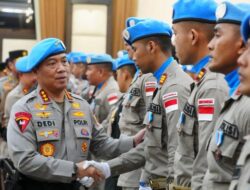 Wakapolri Dedi Prasetyo Gelar Upacara Purnatugas Pasukan Garbha FPU 6 MINUSCA dari Afrika Tengah