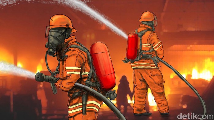 Kebakaran Menerjang Pabrik Limbah B3 di Karawang, Pemadaman dalam Proses