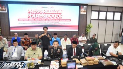 **Polres Bogor Tangkap Pengedar Sabu, Disita Senpi Ilegal di Gunung Putri**