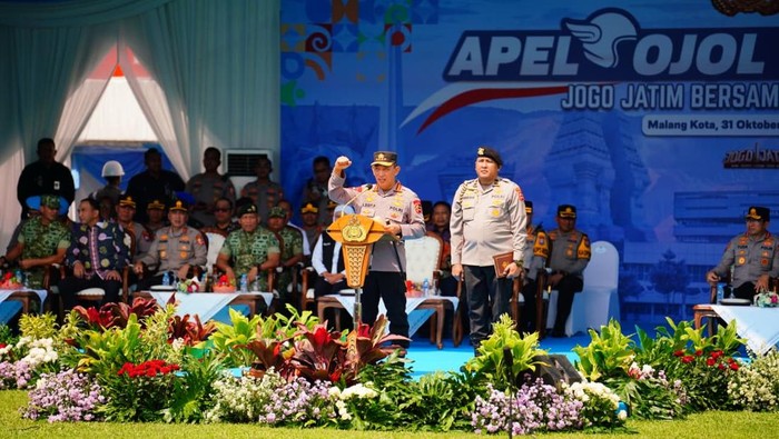 Kapolri bersama Ojol Siap Jaga Kondusifitas di Jatim, Simak Komitmen Sinergi yang Memprihatinkan!