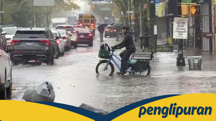 Banjir Memporak-Porandakan New York, Hujan Lebat Sebabkan 2 Tewas dalam Dua Hari