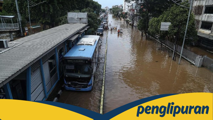 Banjir dan Macet Meneror Jakarta, Sejumlah Rute TransJakarta Terlambat Imbasnya