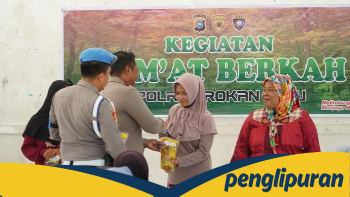 Polres Rohul Sapa Warga, Salurkan Bansos dengan 'Jumat Curhat' yang Menyentuh