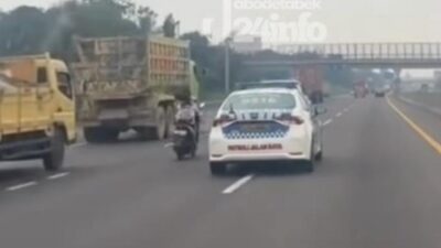 Pemotor Wanita Viral di Tol Japek, Dikejar Polisi, Ternyata ODGJ!