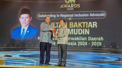 Ketua DPD Raih CNN Award 2025, Perjuangkan Daerah Otonom dengan ‘Green Democracy’