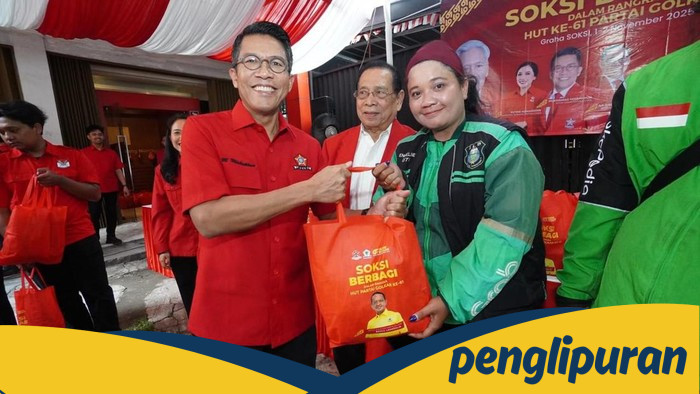 Golkar dekat dengan Rakyat, SOKSI Sembako ke Sopir Ojek di Jakarta!