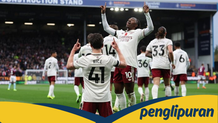 **Klasemen Liga Inggris: Arsenal Unggul 7 Angka di Puncak, Dominasi di Turf Moor**