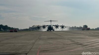 Pesawat Baru TNI AU Airbus A400M Mendarat di Halim Perdanakusuma, Perkuat Daya Serang TNI AU!