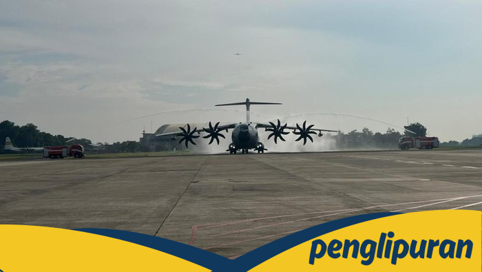 Pesawat Baru TNI AU Airbus A400M Mendarat di Halim Perdanakusuma, Perkuat Daya Serang TNI AU!