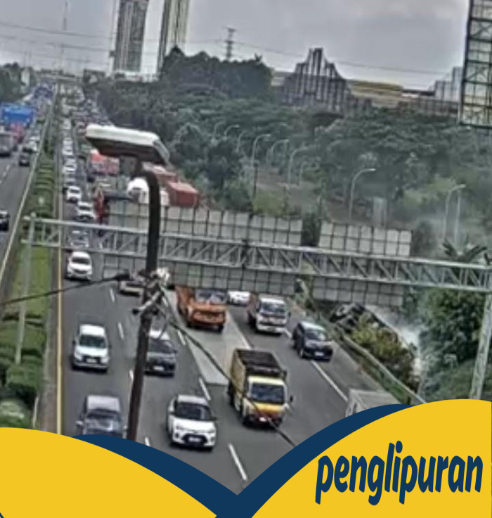 Truk Terguling di Tol, Macet Menderu dari Jakarta ke Tangerang!