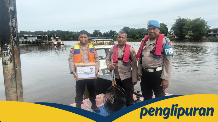 Polsek SKP Pekanbaru Berikan Sembako ke Nelayan, Sapa Warga Lewat 'Jalur'