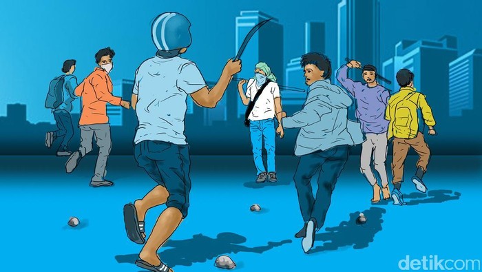 2 Remaja hendak Tawuran di Tangsel Ditangkap, Sajam hingga Air Keras Disita: Waspada!