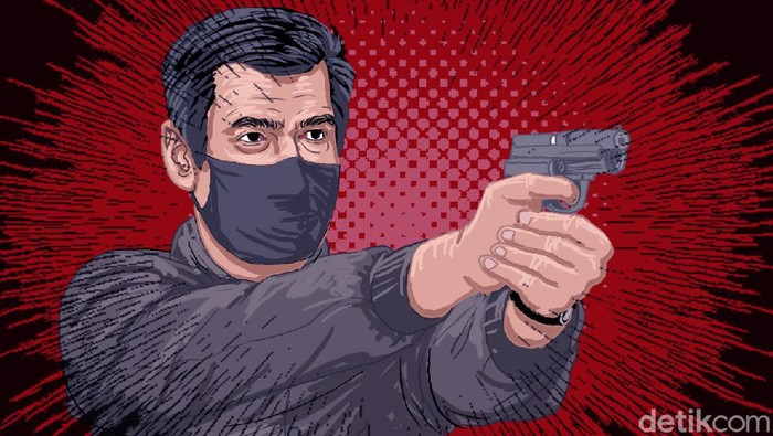 **Dramatis! Detik-detik Hansip Ditembak Maling Motor di Jaktim, Sempat Duel dengan Pelaku**