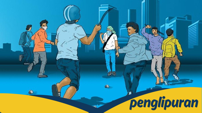 Warga Depok Beraksi, Tangkap Remaja Celurit di Tengah Tawuran Sengit