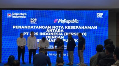 “Dukung Perkembangan Digital, MyRepublic-Pos Indonesia Perluas FWA ke Seluruh Indonesia”