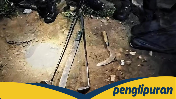 ABG Bogor Diciduk saat Nongkrong di Rel Pagi-pagi Buta, Celurit-Gobang Disita