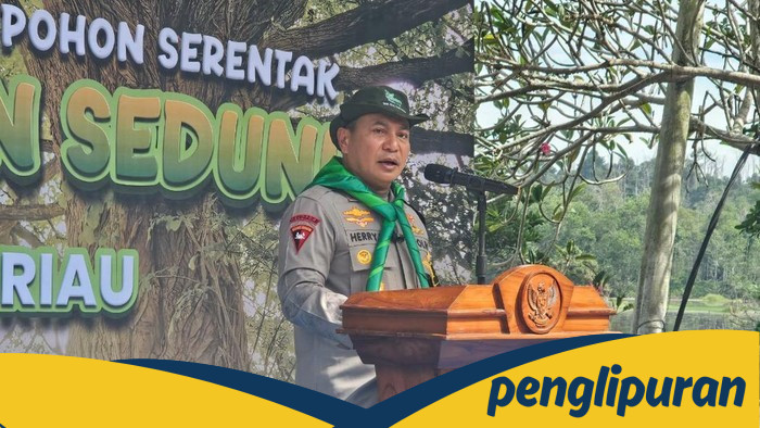 Kapolda Riau Ajak 500 Siswa Tanam 21.000 Pohon dalam Momentum Hari Pohon Nasional 2025