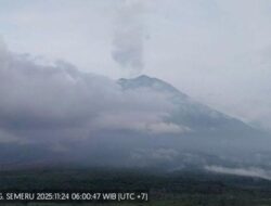 Gunung Semeru Hembuskan Asap Putih Setinggi 1 Km, Ancaman Baru bagi Warga sekitar?